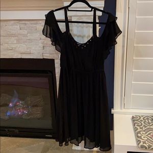 Black chiffon dress